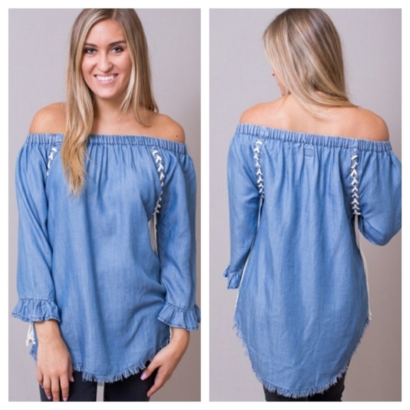 Standard Grade Braided Boho Distressed Top - Picture 1 of 7